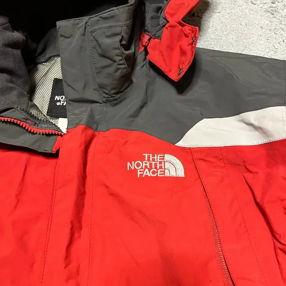 The North Face Coat Mens Medium HyVent Ski Shell Jacket – Red Black Nylon Hooded